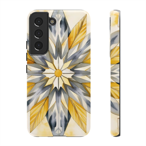Sunshine Bloom Mosaic - Impact Resistant Phone Case Samsung Galaxy S22 Glossy